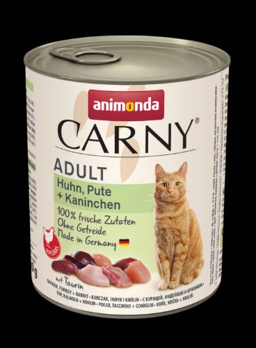 Animonda Carny Adult ( csirke,pulyka,nyúl) konzerv - Felnőtt macskák részére (800g)