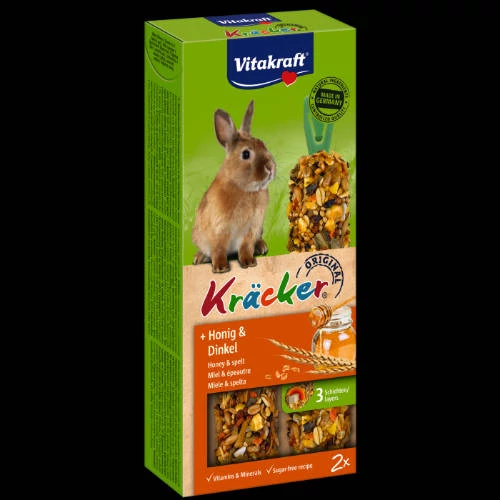 Vitakraft Kracker Dupla Rúd (méz,tönköly) – kiegészítő eleség törpenyulak részére (2x56g)