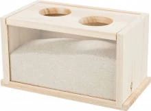 Trixie Sand Bath with platform -homok fürdető egérnek/hörcsögnek, (fa) 22x12x22 cm