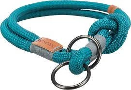 KT25.Trixie Be Nordic Collar - nyakörv fonott kötélből (petrolkék/szürke) S (35cm/Ø6mm)