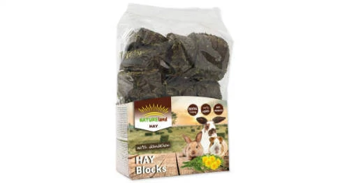 NatureLand Hay Blocks - széna kockák (gyermekláncfű) rágcsálók részére (600g)