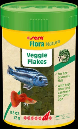 Sera Flora Nature (növényi) - lemezes táplálék növényevő díszhalak számára (100ml)