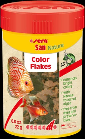 Sera San nature (színélékítő) - lemezes táplálék díszhalak számára (100ml)