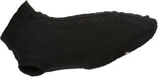 Trixie Kenton Pullover - pulóver (fekete) kutyák részére (XS) 30cm