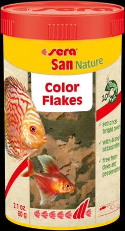 Sera Nature San - (színélinkítő) - lemezes táplálék díszhalak számára (250ml/60g)