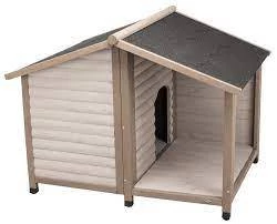 KT25. Trixie Lodge Dog Kennel - kutyaház (szürke) közepes és nagytestű kutyák részére (130x100x105cm)