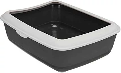 Trixie Litter Tray - peremes macska wc (sötét szürke/fehér) macskák részére (37x15x47cm)