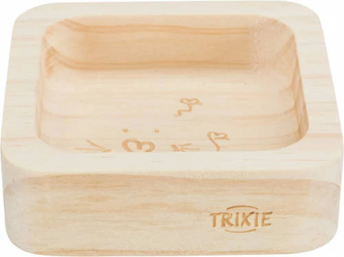 KT24:Wooden Bowl - tál (kezeletlen fa) rágcsálók részére (60ml, 8x8cm)
