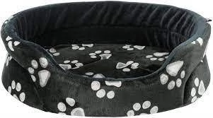 KT25.Trixie Jimmy bed - peremes, ovális fekhely (fekete,mintás) macskák részére (75x65cm)