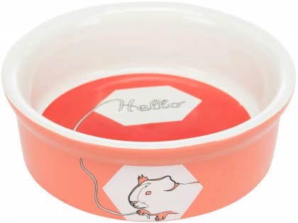Trixie Ceramic Bowl - kerámia tál (mintás, többféle színben) tengerimalacok részére (240ml /Ø11cm)