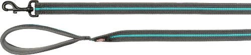 KT25.Trixie Fusion Leash Extra Long - extra hosszú póráz (szürke,óceánkék) kutyák részére (S-L) 1.8m/17mm