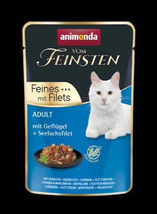 Animonda Vom Feinsten Fines Filets - (szárnyas, tengeri lazacfilé) felnőtt macskák részére (85g)