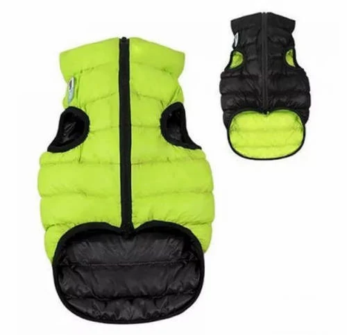 AiryVest kutyaruha kifordítható, M 40, világos zöld-fekete