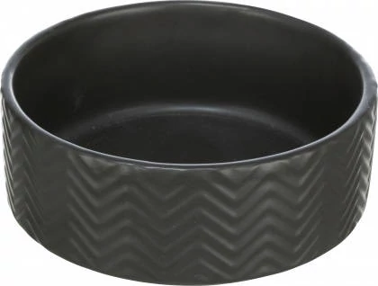 Trixie Ceramic Bowl - kerámia tál (nyomott mintával, fekete) kutyák részére (0,9l/16cm)