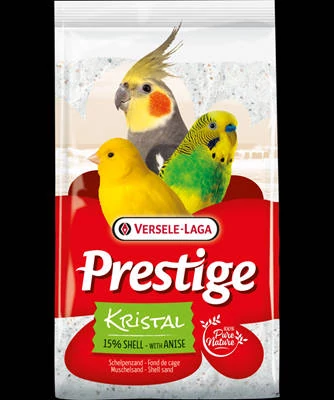 Versele-Laga Prestige Shell Sand Kristal - madárhomok (fehér, kagylóhéjjal és ánizsmaggal) díszmadarak részére (5kg)