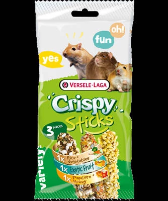 Versele-Laga Crispy Sticks - triplarúd (rizs,egzotikus gyümölcs,popcorn) rágcsálók részére (160g)