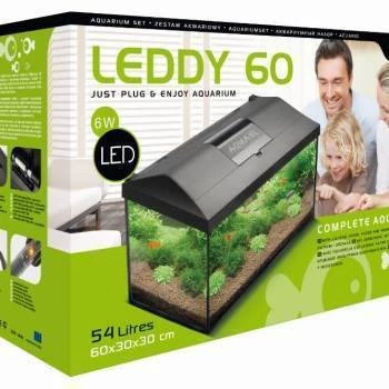 AquaEl Leddy Day&Night 60 black - akvárium szett (fekete) 54l/60x30x30cm