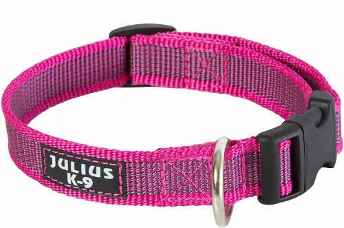 Julius K-9 Color&Gray nyakörv (20mm/27-42cm) pink-szürke CSOMAGOLT