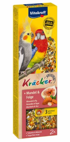 Vitakraft Kracker Dupla Rúd (mandula & füge) – kiegészítő eleség nagypapagáj részére (180g)