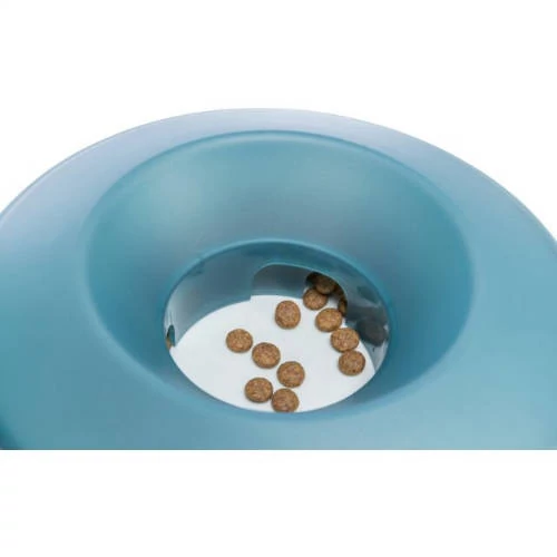 KT25.Trixie Slow Feeding Bowl Rocking Bowl - tál (evéslassító) kutyák részére (0,5 l/Ø23 cm), szürke/kék