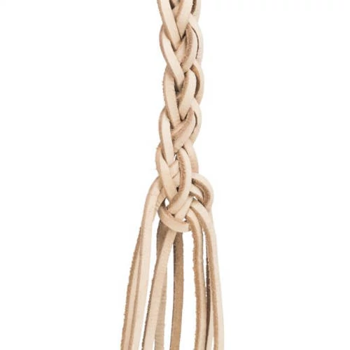 KT24:Trixie Leather toy with wooden pearls - játék (fagyöngy,bőr) díszmadarak részére (50cm)