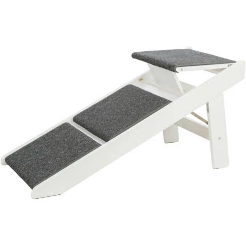 Trixie Ramp - lépcső és rámpa (fehér,szürke) beltéri használatra (44x46x106 cm) max.70kg