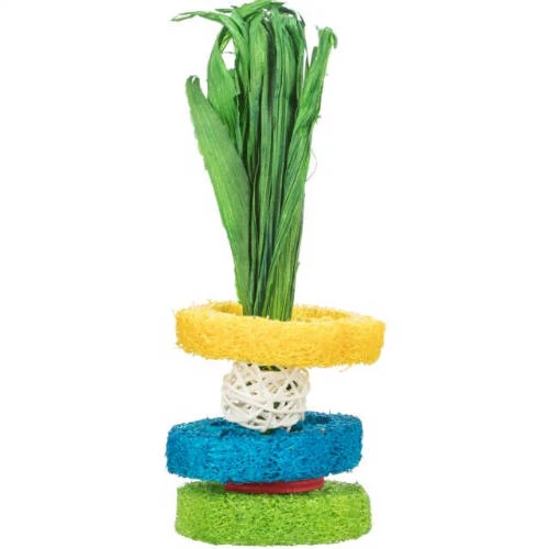 KT24:Trixie Loofah Toy - játék (rattan,fa,kukorica héj) rágcsálók részére (Ø6x20cm)