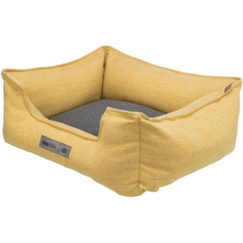 KT25. Trixie Talis Bed - szögletes, peremes fekhely (sárga/sötét szürke) kutyák részére (80x60cm)