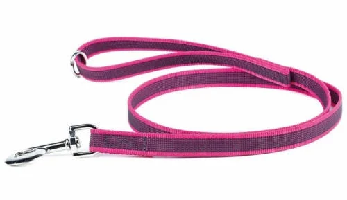 Julius K-9 Color&Gray póráz (gumis, pink-szürke) kutyák részére (20mm/1,2m)