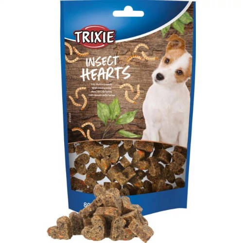 Trixie Insect Hearts with mealworms - jutalomfalat (monoprotein) kutyák részére (80g)