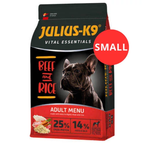 JULIUS-K9 12kg ADULT Vital Essentials Beef&Rice (marha&rizs) SMALL