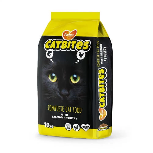 Pamax CatBites Complete Adult Cat food with Salmon-Poultry - száraztáp (lazac-szárnyas) felnőtt macskák részére (10kg)