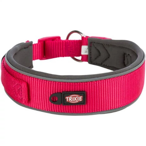 Trixie premium collar, extra wide (L) - nyakörv (extra széles,fukszia/grafit) kutyák részére (L) 46-55cm/50mm