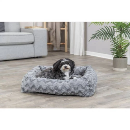 KT25.Trixie Vital Loki bed - négyszögletes, peremes fekhely (szürke) kutyák részére (50x35cm)