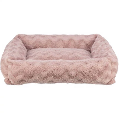 KT25.Trixie Vital Loki bed - négyszögletes, peremes fekhely (pasztell rózsaszín) kutyák részére (80x60cm)