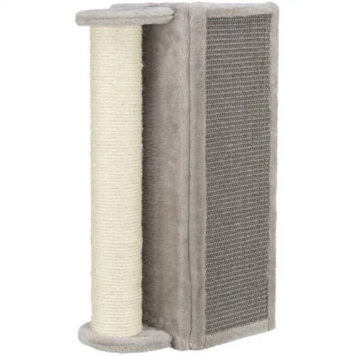 KT25.Trixie Scratching Board for corners with post - kaparófa (szürke) macskák részére (19x58x19cm)