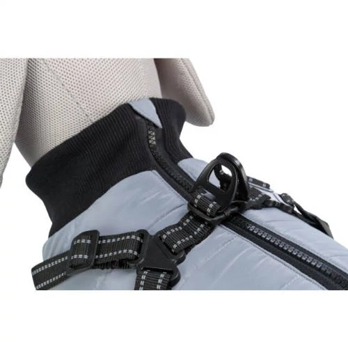 KT25.Trixie Coat Pontis with Harness - kabát hámmal (szürke, vízlepergető) kutyák részére (XS) 30cm