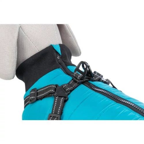 KT25.Trixie Coat Pontis with Harness - kabát hámmal (aquakék, vízlepergető) kutyák részére (XS) 30cm