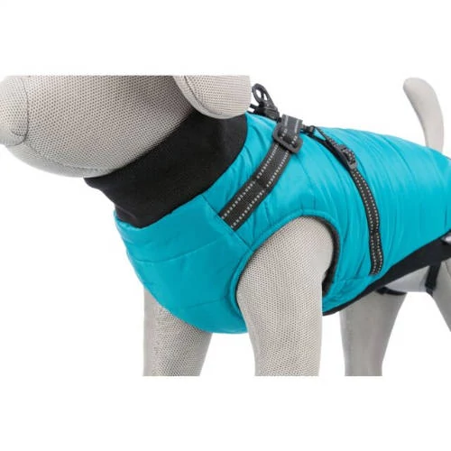KT25.Trixie Coat Pontis with Harness - kabát hámmal (aquakék, vízlepergető) kutyák részére (S) 33cm