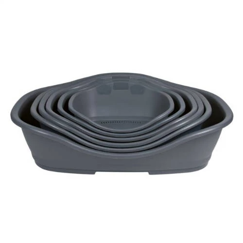 Trixie Plastic Bed Sleeper - műanyag fekhely (antracit szürke) kutyák részére (68x47cm)
