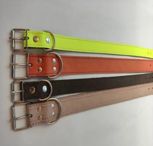 Nyakörv (bőr, bélelt) kutyák részére (több féle színben) 40mm/55cm