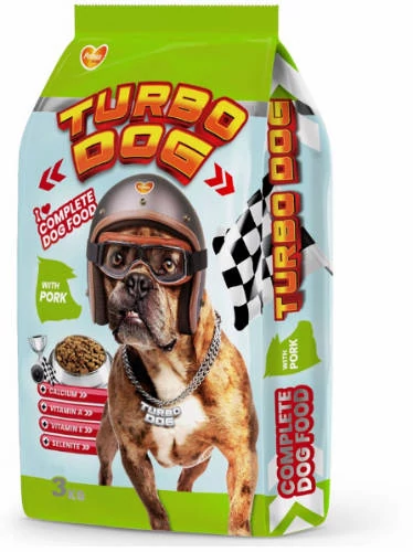 Turbo Dog Adult Pork (sertés) száraztáp - Felnőtt kutyák részére (3kg)