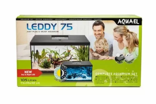 AquaEl Leddy Plus 75 Day&Night black - akvárium szett (fekete) 105liter (75x35x40cm)