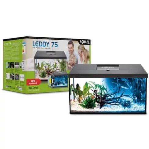 AquaEl Leddy 75 Day&Night 2.0 BIO-FS black - akvárium szett (fekete) 105 liter (75x35x40cm)