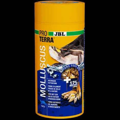 JBL PROTERRA Molluscus - kiegészítő eleség (csigák,gammarus, vízi rovarok) vízi és tavi teknősök részére (1000ml/250g)