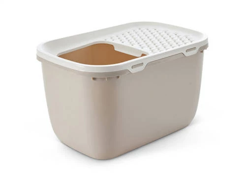 Savic Hop In - macska WC (fehér-mokka) macskák részére (58,5x39x39,5cm)
