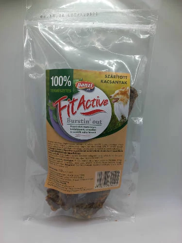 FitActive snack - jutalomfalat (szárított kacsanyak) kutyák részére (10x100g)