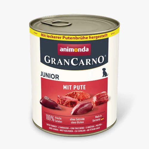 Animonda GranCarno with turkey Junior (pulykával) nedves eledel - kölyök kutyák részére (800g)
