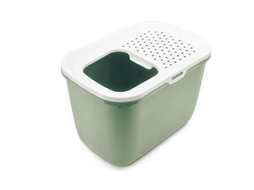Savic Hop In - macska WC (fehér-zöld) macskák részére (58.5x39x39.5cm)
