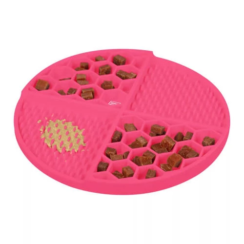 Waudog Silicone Lick Mat - tapadókorongos szőnyeg (szilikon,szürke) kutyák és macskák részére (21x21x3cm)